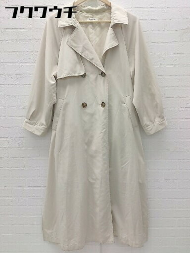 ◇ ◎ natural couture ナチュラルクチュール 長袖 スプリング トレンチ コート サイズF ライトベージュ系 レディース 【中古】 ◇ ◎ natural couture ナチュラルクチュール 長袖 スプリング トレンチ コート サイズF ライトベージュ系 レディース 【中古】