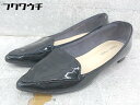 ◇ Odette e Odile オデット エ オディール UNITED ARROWS フラット パンプス サイズ21 1/2 ブラック レディース 【中古】