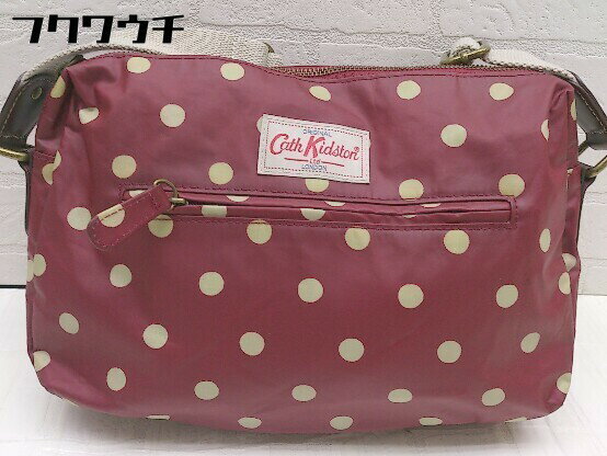 ◇ Cath Kidston キャスキッドソン ドット 水玉 ショルダー バッグ レッド レディース 【中古】