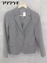 ◇ THE SUIT COMPANY she ザスーツカンパニー ストライプ テーラード ジャケット サイズ40 グレー レディース 【中古】
