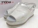 ◇ ◎ cava cava サヴァサヴァ 厚底 サンダル サイズM シルバー レディース 【中古】