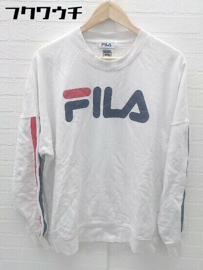 ◇ FILA フィラ 長袖 トレーナー サイズL ホワイト メンズ 【中古】