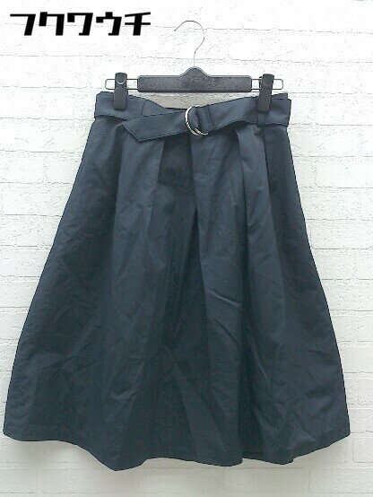 ◇ NATURAL BEAUTY BASIC ナチュラルビューティーベーシック 膝丈 フレア スカート サイズS ブラック レディース 【中古】
