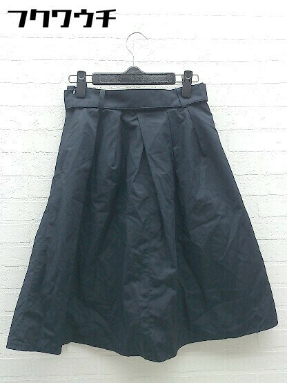 ◇ NATURAL BEAUTY BASIC ナチュラルビューティーベーシック 膝丈 フレア スカート サイズS ブラック レディース 【中古】