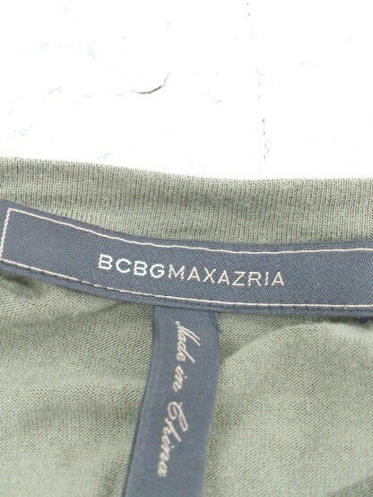 ◇ BCBGMAXAZRIA ビーシービージーマックスアズリア Vネック 半袖 カットソー サイズXS カーキ レディース 【中古】