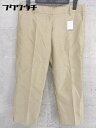 ◇ EFFE BEAMS 光沢 七分丈 サブリナ パンツ サイズ38 ベージュ系 レディース 【中古】