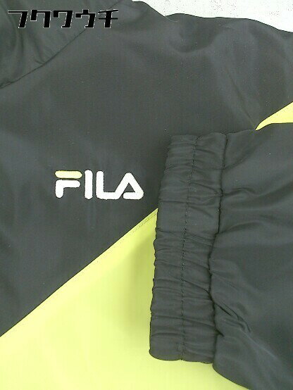 ◇ FILA フィラ ジップアップ ジャケット ウインドブレーカー サイズLL グリーン系 ブラック メンズ 【中古】