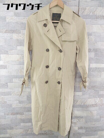 ◇ nano universe ナノ ユニバース 長袖 トレンチ コート サイズ36 ベージュ レディース 