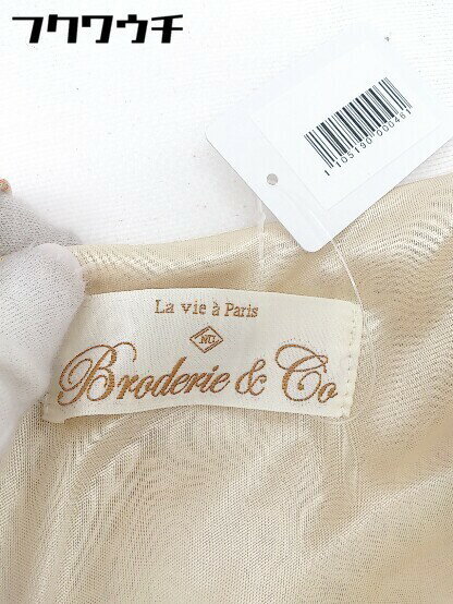 ◇ Broderie & Co ブロードゥリー&コー nano universe 総柄 ノースリーブ オールインワン サイズ36 ベージュ レディース 【中古】