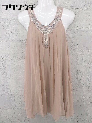 ◇ GRACE CONTINENTAL シルク100% パール ノースリーブ ミニ ワンピース サイズ36 ピンク レディース 【中古】 ◇ GRACE CONTINENTAL シルク100% パール ノースリーブ ミニ ワンピース サイズ36 ピンク レディース 【中古】