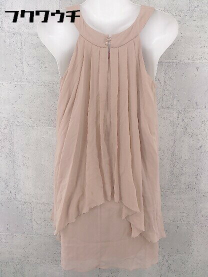 ◇ GRACE CONTINENTAL シルク100% パール ノースリーブ ミニ ワンピース サイズ36 ピンク レディース 【中古】