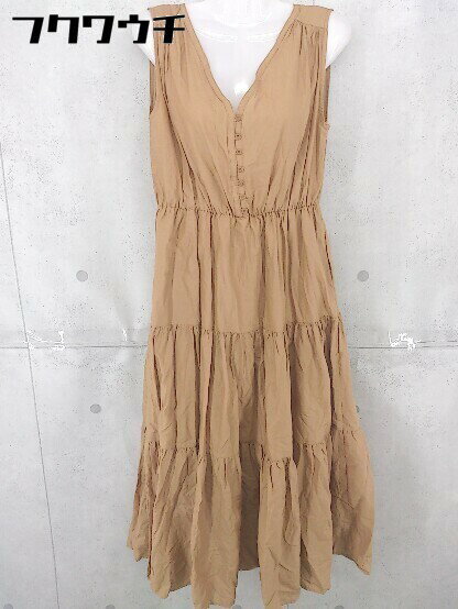 ◇ ◎ titivate ティティベイト ティアード ノースリーブ ロング ワンピース サイズM ブラウン レディース 【中古】