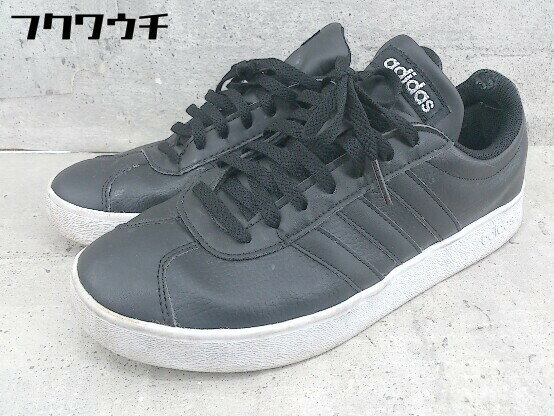 ◇ adidas アディダス B42315 VL COURT スニーカー シューズ サイズ24cm ブラック レディース 【中古】のサムネイル