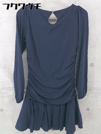 ◇ &byP&D アンドバイピーアンドディー 長袖 ミニ チュニック ワンピース サイズ38 ネイビー レディース 【中古】