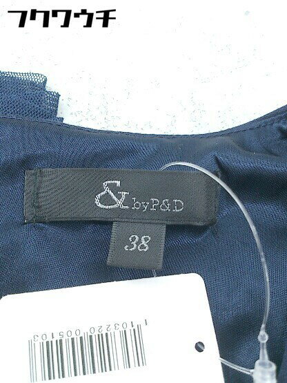 ◇ &byP&D アンドバイピーアンドディー 長袖 ミニ チュニック ワンピース サイズ38 ネイビー レディース 【中古】