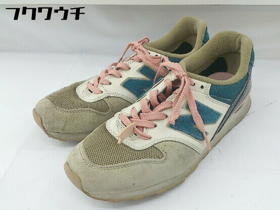 ◇ NEW BALANCE ニューバランス WR996CS スニーカー シューズ サイズ24.5cm ベージュ系 ホワイト系 グリーン系 レディース 【中古】