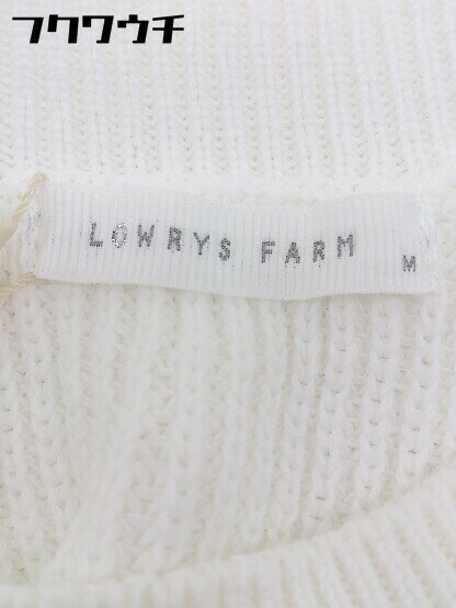 ◇ ●新品● ◎ LOWRYS FARM タグ付き コットン ニット ノースリーブ 膝下丈 ワンピース サイズM ホワイト レディース 【中古】
