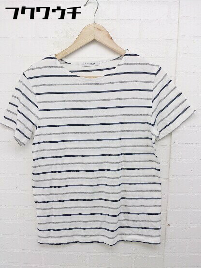 ◇ JOURNAL STANDARD ジャーナルスタンダード ボーダー 半袖 Tシャツ カットソー サイズS ホワイト メンズ 【中古】