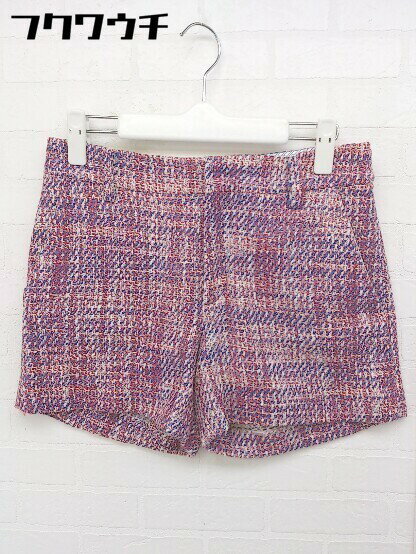 ◇ DOUBLE STANDARD CLOTHING 総柄 ショートパンツ サイズ36 アイボリー レッド ネイビー レディース 【中古】