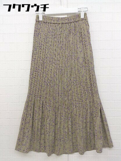 ◇ URBAN RESEARCH アーバンリサーチ 花柄 ロング ギャザー スカート サイズF カーキ系 マルチ レディース 【中古】