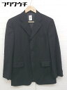 ◇ Perfect Suit Factory ストライプ シングル 3B 長袖 テーラードジャケット サイズ92A5 ブラック グレー メンズ 【中古】