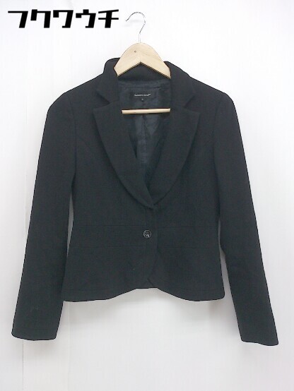 ◇ QUEENS COURT クイーンズコート シングル 1B 長袖 テーラードジャケット サイズ2 ブラック レディース 【中古】