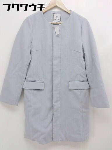 ■ ROPE PICNIC ロペピクニック ノーカラー コート サイズ38 ライトブルー レディース 【中古】 ■ ROPE PICNIC ロペピクニック ノーカラー コート サイズ38 ライトブルー レディース 【中古】