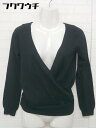 ◇ PROPORTION BODY DRESSING カシュクール ウール ニット 長袖 セーター サイズ2 ブラック レディース 【中古】