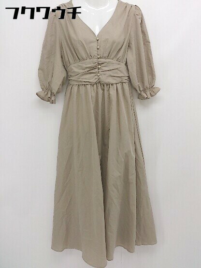 ◇ fifth フィフス 長袖 ロング ワンピース サイズM ベージュ系 レディース 【中古】