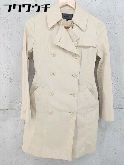 ◇ ◎ LE SOUK ルスーク ウエストベルト付き 薄手 コート サイズ36 ベージュ レディース 【中古】