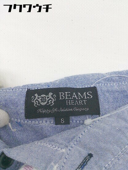 ◇ ◎ BEAMS HEART ビームス ハート レイヤード 七分袖 ポロシャツ サイズS ホワイト系 メンズ 【中古】