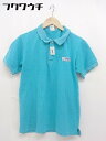 ◇ HELLY HANSEN ヘリーハンセン 鹿の子 ロゴ 半袖 ポロシャツ サイズM ブルー メンズ 【中古】