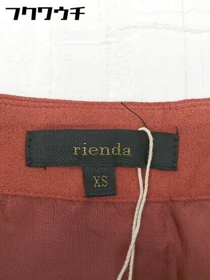 ◇ ●美品● ◎ rienda リエンダ タグ付き サイドジップ ミニ 台形 スカート サイズXS オレンジ レディース 【中古】