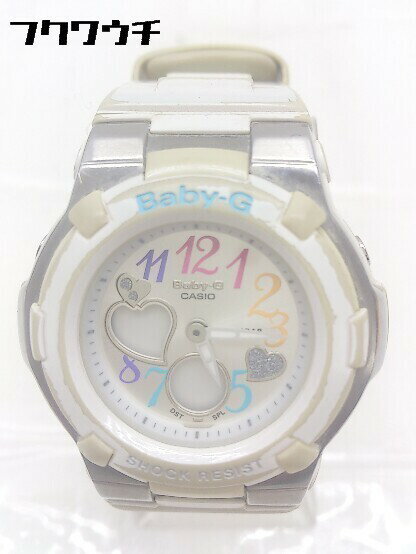 ◇ CASIO BABY-G ベビージー BGA-116 クオーツ式 2針 動作未確認 腕時計 ウォッチ ホワイト レディース 【中古】