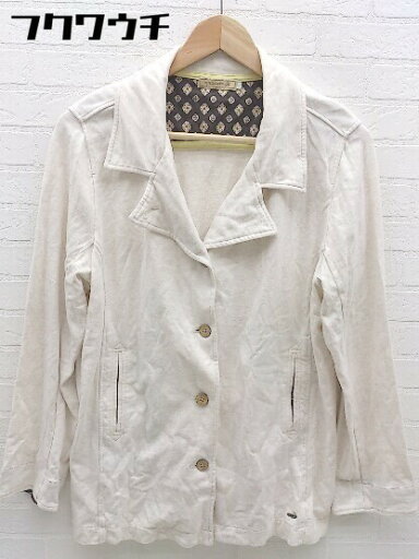◇ ◎ CROCODILE クロコダイル 長袖 ジャケット サイズLL ライトベージュ系 レディース 【中古】 ◇ ◎ CROCODILE クロコダイル 長袖 ジャケット サイズLL ライトベージュ系 レディース 【中古】