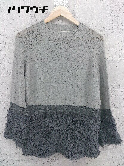 ◇ AUDITION オーディション 長袖 セーター サイズM グレー ブラック レディース 【中古】(4)