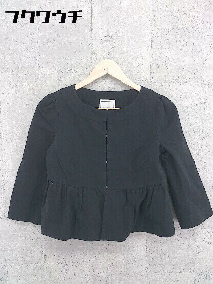 ◇ anatelier アナトリエ ノーカラー ジャケット サイズ36 ブラック レディース 【中古】