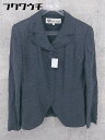 ◇ TAKEO NISHIDA タケオニシダ シルク混 長袖 ジャケット サイズ9 ネイビー レディース 【中古】(4)