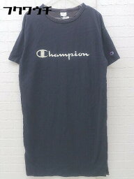 ◇ Champion チャンピオン 半袖 膝下丈 ワンピース サイズWomen's M ネイビー系 レディース 【中古】