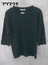 ◇ nano universe ナノユニバース 七分袖 Tシャツ カッソー サイズS ブラック メンズ 【中古】
