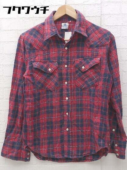 ◇ Wrangler ラングラー 長袖 チェック シャツ サイズS レッド ネイビー メンズ 【中古】