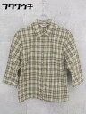 ◇ ◎ McGREGOR マックレガー 七分袖 チェック シャツ サイズM グリーン系 レディース 【中古】(4)