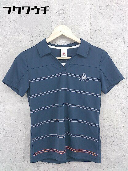 ◇ le coq sportif ルコックスポルティフ 半袖 ポロシャツ サイズM ネイビー レディース 【中古】