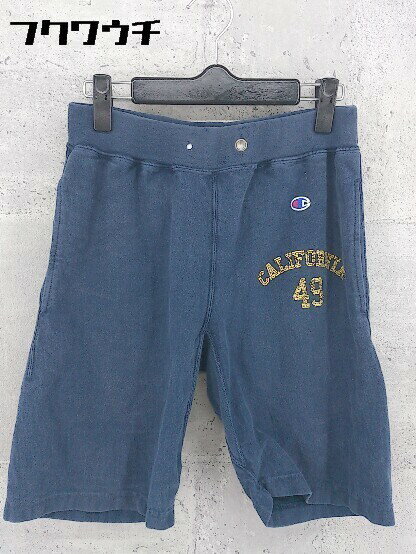 ◇ Champion チャンピオン REVERSE WEAVE スウェット ハーフ ショート パンツ サイズM ネイビー レディ..