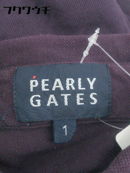 ◇ pearly gates パーリーゲイツ ボタンダウン BD 長袖 ポロシャツ サイズ1 パープル レディース 【中古】