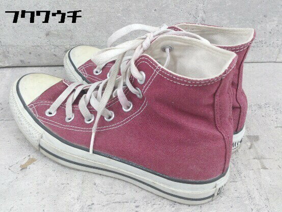 ◇ CONVERSE コンバース ALL STAR HI マルーン 1C032 スニーカー シューズ サイズ24cm パープル系 レディース 【中古】