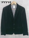 ◇ BEAUTY&YOUTH UNITED ARROWS ビューティーアンドユース ベロア調 長袖 テーラードジャケット サイズM ブラック メンズ 【中古】