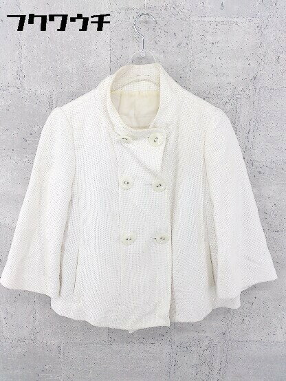 ◇ MANOUQUA マヌーカ ダブル 長袖 ジャケット サイズ36 ホワイト レディース 【中古】