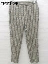 ◇ TOMORROWLAND collection トゥモローランドコレクション 総柄 パンツ サイズ34 ベージュ グレー レディース 【中古】