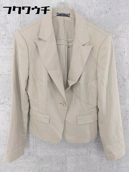 ◇ COMME CA ISM コムサイズム シングル 1B 長袖 テーラード ジャケット ベージュ レディース 【中古】